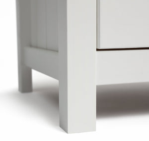 Scandinavia 3 Drawer Bedside Table - White 16200354