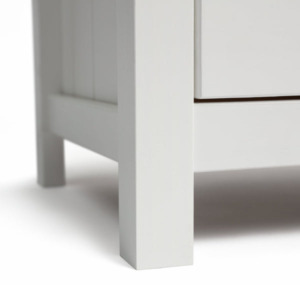 Scandinavia 3 Drawer Bedside Table - White 16200354
