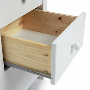 Scandinavia 3 Drawer Bedside Table - White 16200354