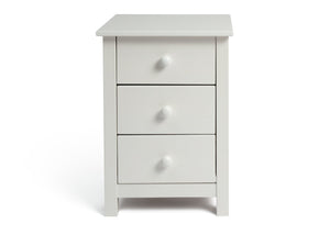 Scandinavia 3 Drawer Bedside Table - White 16200354