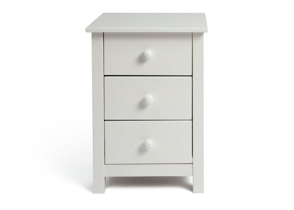 Scandinavia 3 Drawer Bedside Table - White 16200354