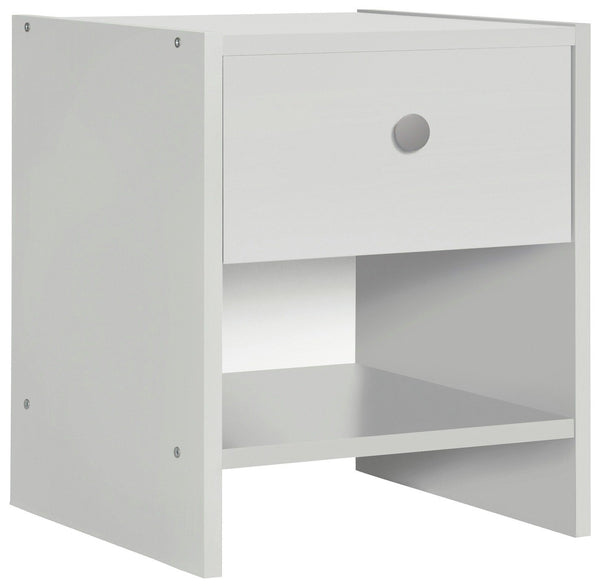 Seville 1 Drawer Bedside Table - White 11450446