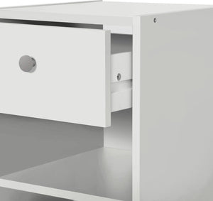 Seville 1 Drawer Bedside Table - White 11450446