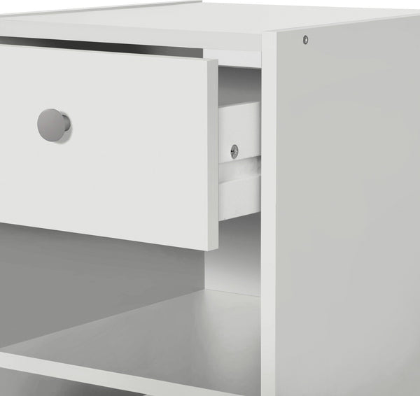 Seville 1 Drawer Bedside Table - White 11450446