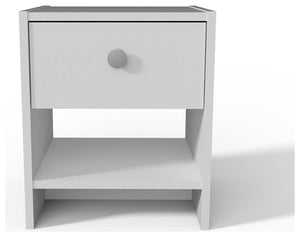 Seville 1 Drawer Bedside Table - White 11450446