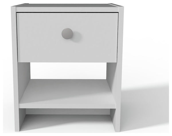 Seville 1 Drawer Bedside Table - White 11450446