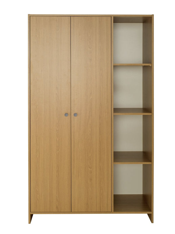 Seville 2 Door Open Shelf Wardrobe - Oak Effect 17637218