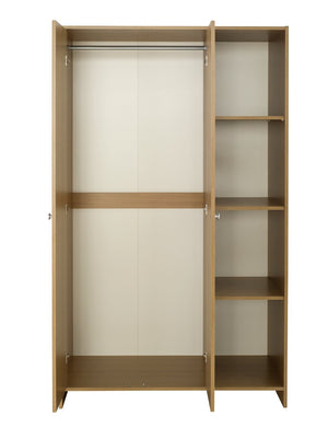 Seville 2 Door Open Shelf Wardrobe - Oak Effect 17637218
