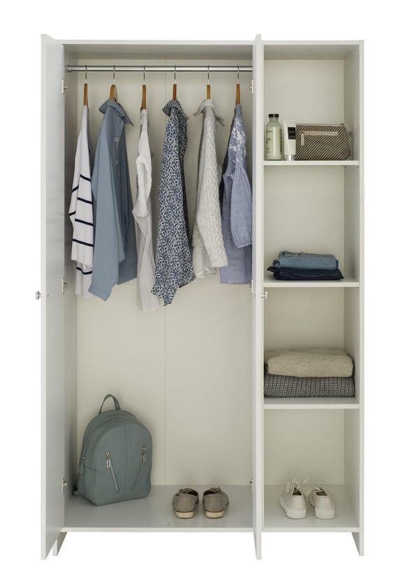 Seville 2 Door Open Shelf Wardrobe - White 17911972