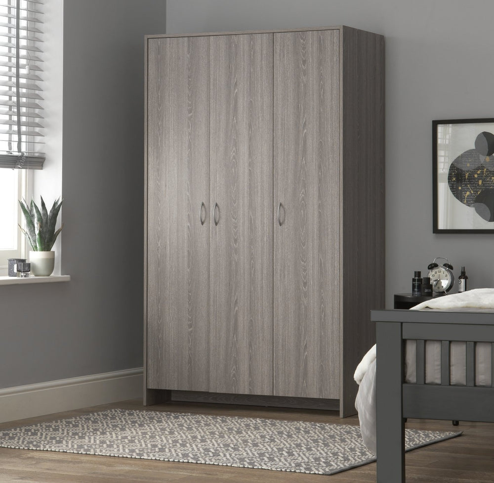 Seville 3 Door Wardrobe - Grey Oak Effect 18278432