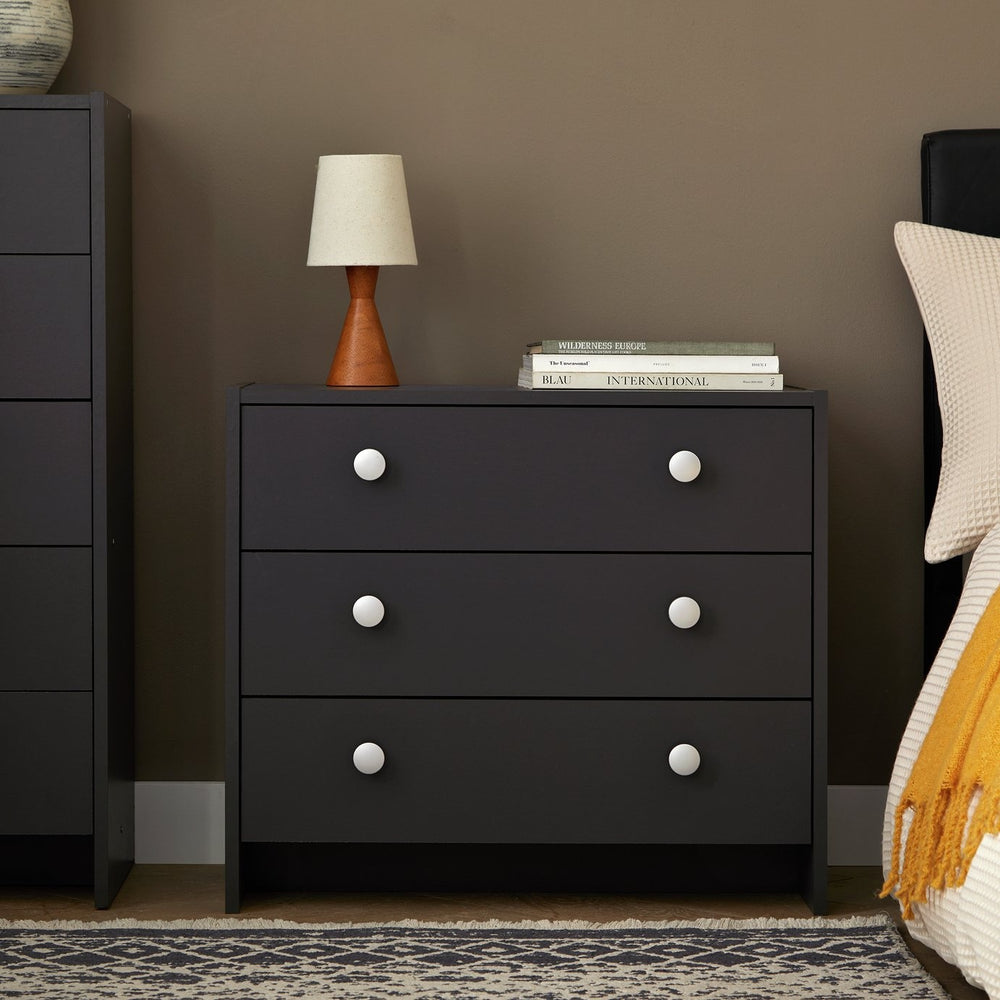 Seville 3 Drawer Chest - Anthracite 14568500