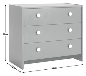 Seville 3 Drawer Chest - Anthracite 14568500