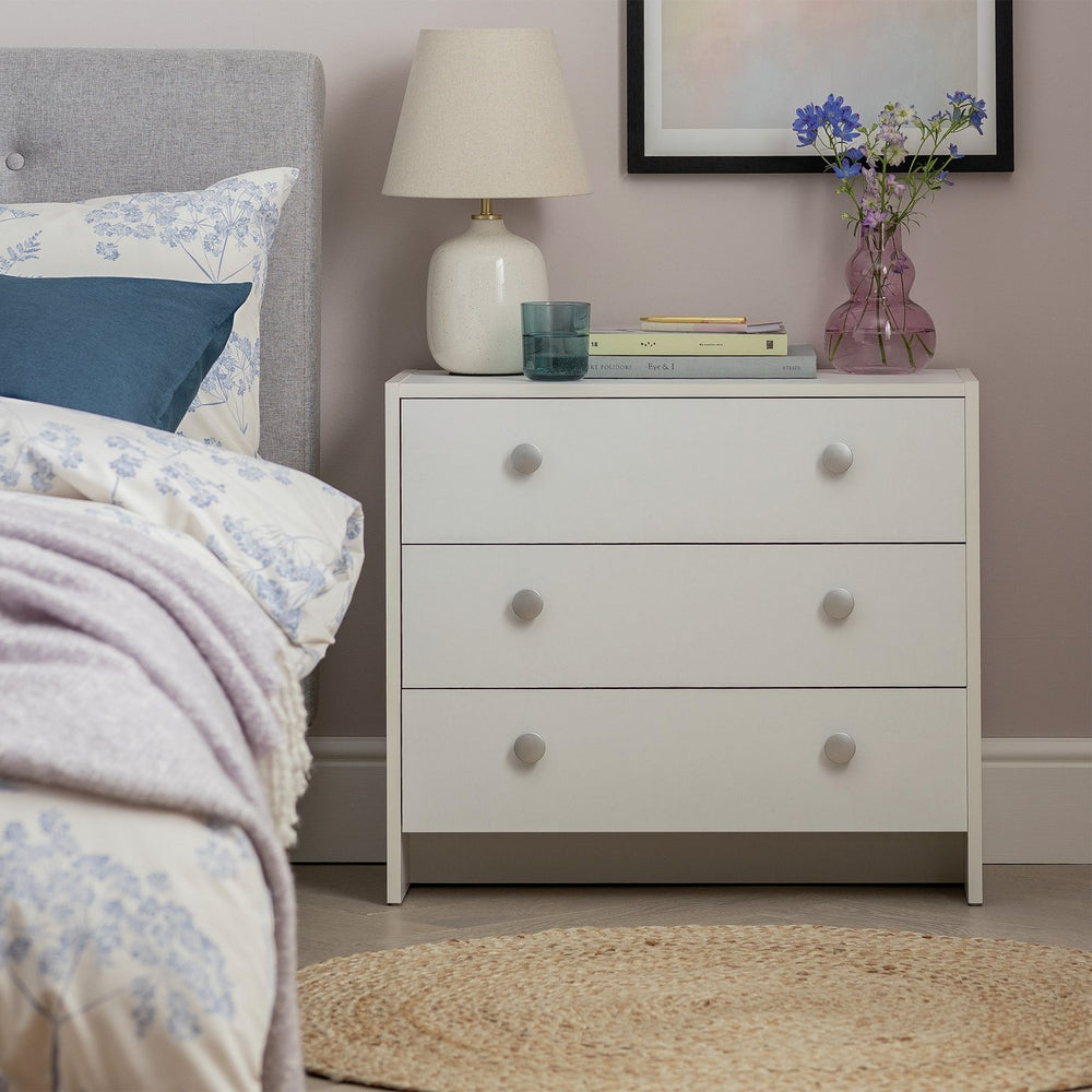 Seville 3 Drawer Chest - White 11702187