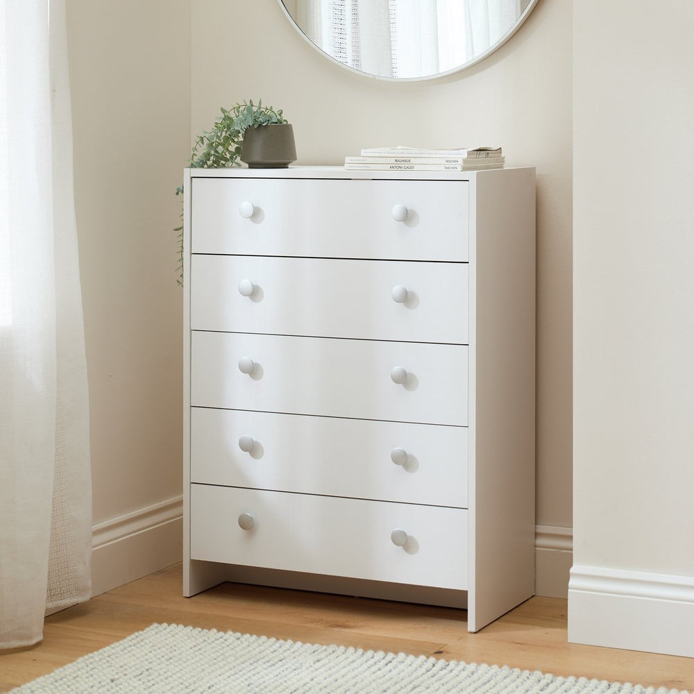 Seville 5 Drawer Chest - White 14828178
