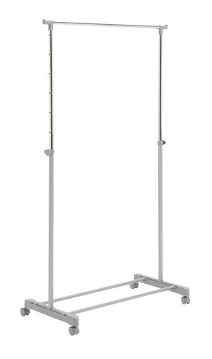 Single Clothes Rail - Grey and Chrome 15257030