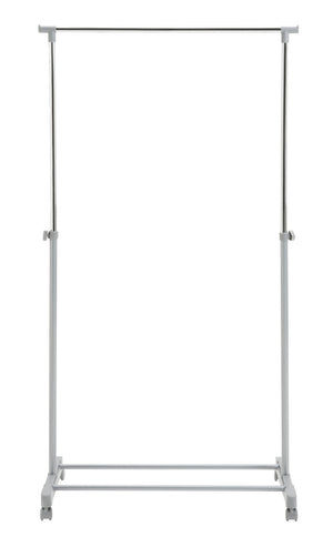 Single Clothes Rail - Grey and Chrome 15257030