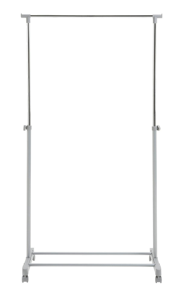 Single Clothes Rail - Grey and Chrome 15257030