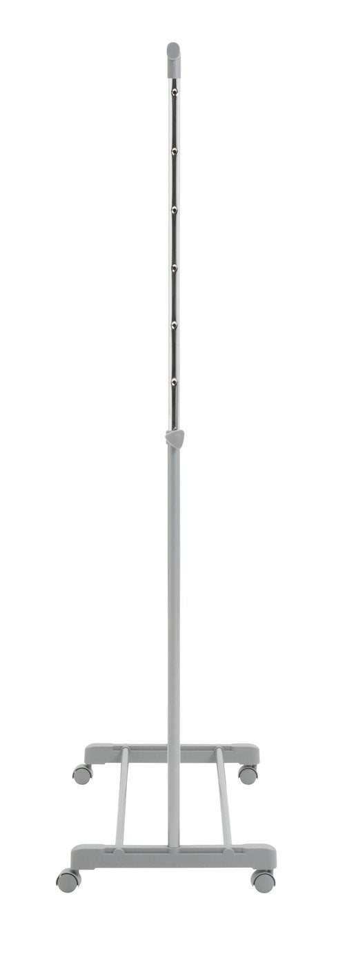 Single Clothes Rail - Grey and Chrome 15257030