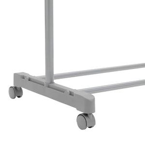 Single Clothes Rail - Grey and Chrome 15257030