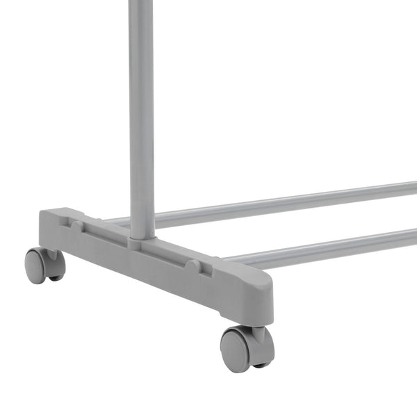 Single Clothes Rail - Grey and Chrome 15257030