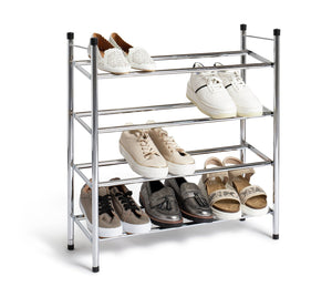 Yori 4 Shelf Extendable  Shoe Rack - Chrome 18759047