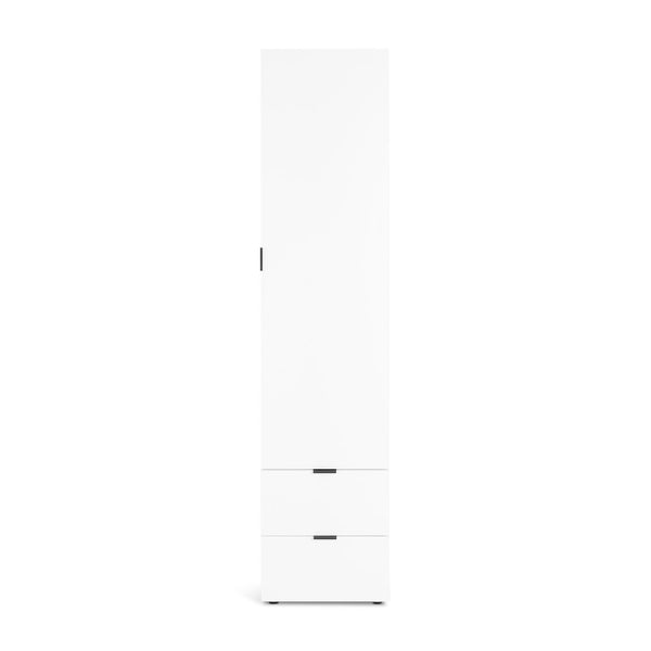Zeke 1 Door 2 Drawer Wardrobe - White 17694608