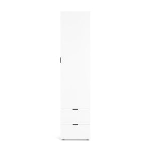 Zeke 1 Door 2 Drawer Wardrobe - White 17694608