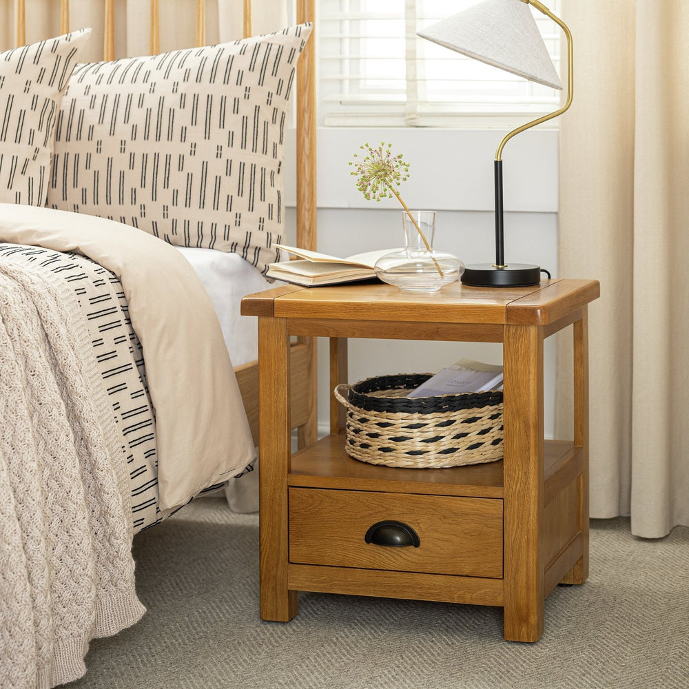 Kent 1 Drawer Side Table - Natural 17261866