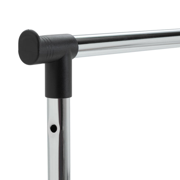 Single Clothes Rail - Black and Chrome 13447299
