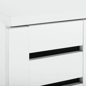 Slatted 2 Door Shoe Storage Cabinet - White 18106016