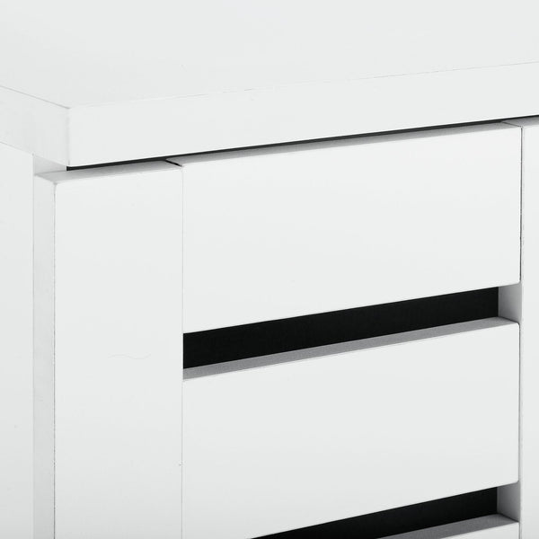 Slatted 2 Door Shoe Storage Cabinet - White 18106016