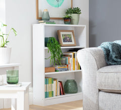 Apley Short Bookcase - White 16092115