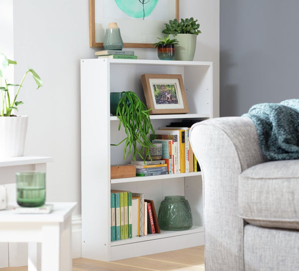 Apley Short Bookcase - White 16092115