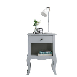 Grey 1 Drawer Bedside Table