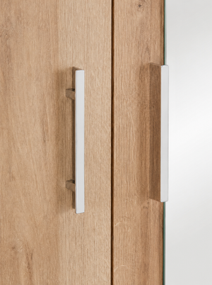 Panama 3 Door, 4 Drawer Combi Wardrobe - Grey T3XDE