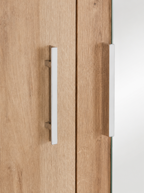 Panama 3 Door, 4 Drawer Combi Wardrobe - Grey T3XDE