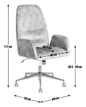 Habitat Clarice Velvet Office Chair - Green 13420670