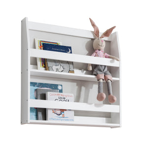 Display 2 Shelf Wall Mounted Bookcase White