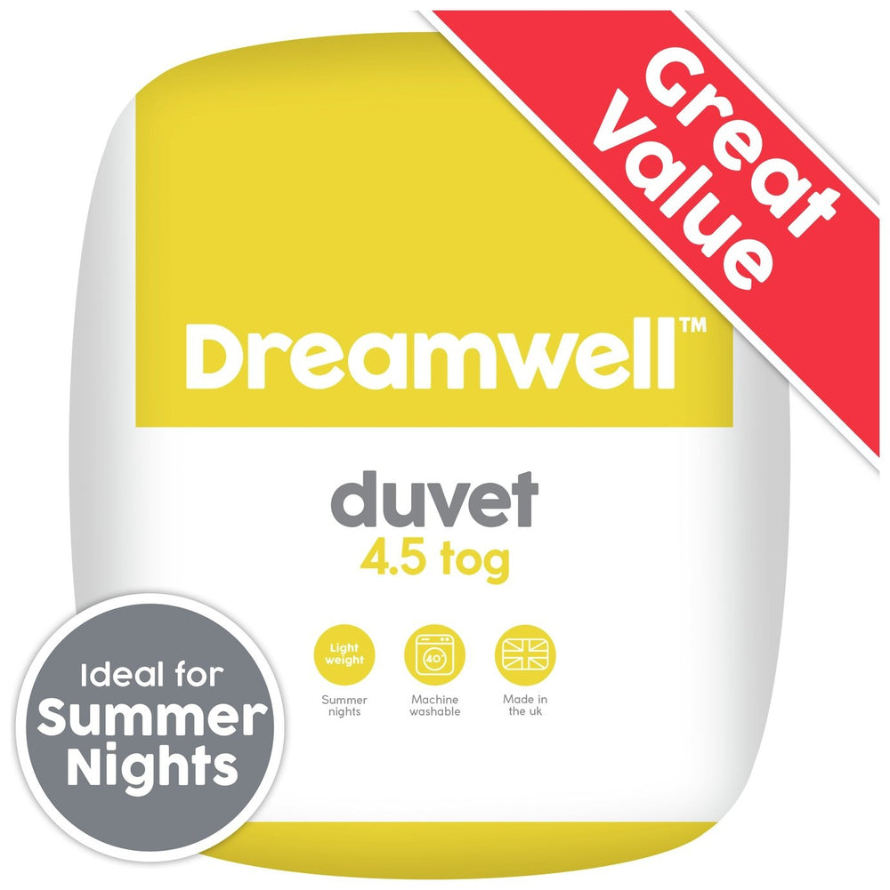 Dreamwell Light Weight 4.5 Tog Duvet - Single 12728823