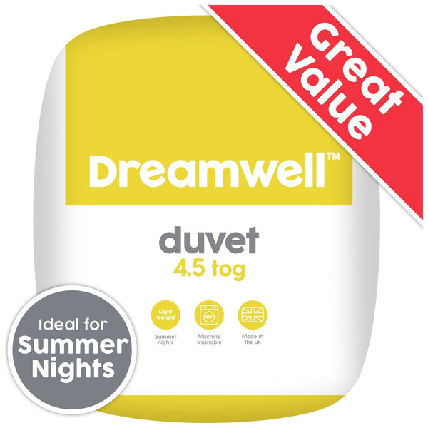 Dreamwell Light Weight 4.5 Tog Duvet - Single 12728823