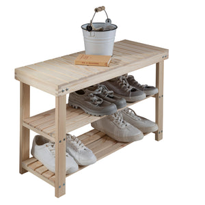 Shoe Rack Einar Small in Natural Pine