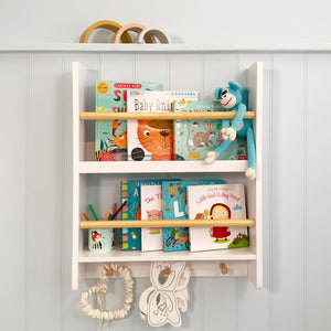 Howe Wall Mounted 2 Tier Display Bookcase & Coathook