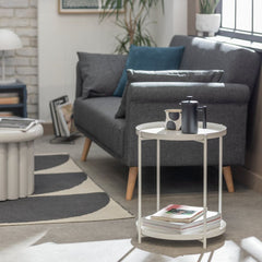 Habitat Rex Side Table - White 12725637