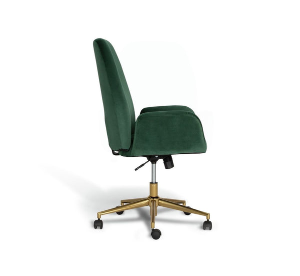 Habitat Clarice Velvet Office Chair - Green 13420670