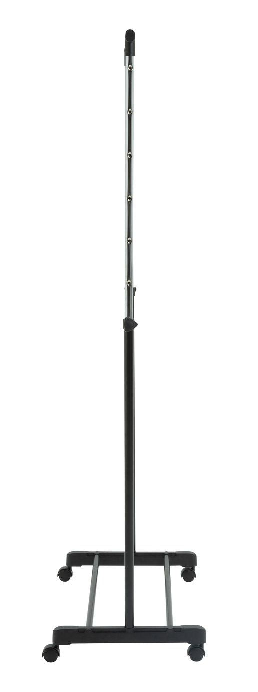 Single Clothes Rail - Black and Chrome 13447299
