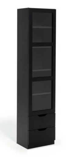 Habitat compton glass display unit black 19200698
