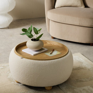 Habitat Adeline Round Coffee Table - Cream 14373843