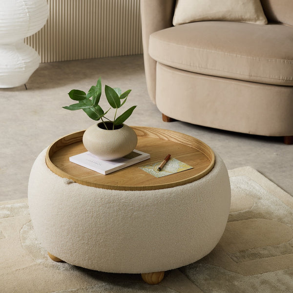 Habitat Adeline Round Coffee Table - Cream 14373843