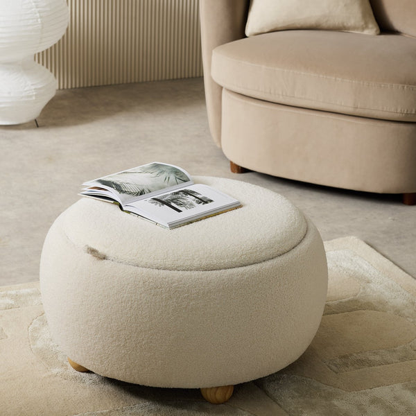 Habitat Adeline Round Coffee Table - Cream 14373843