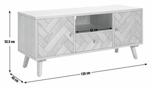 Habitat Afram 2 Door 1 Drawer TV Unit - Natural 14545509